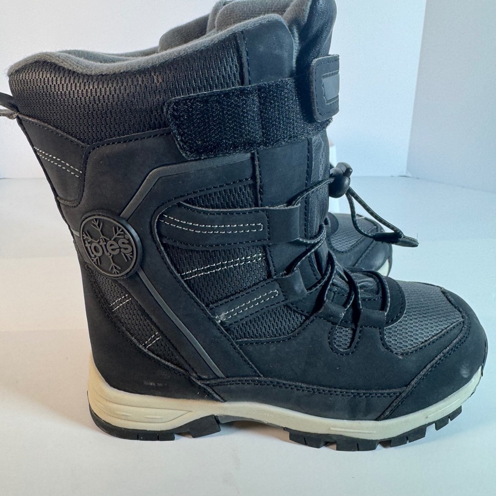 Totes Sage Kids Black Insulated Winter Snow Boots Size 2M 622-0123 NEW - Picture 7 of 8